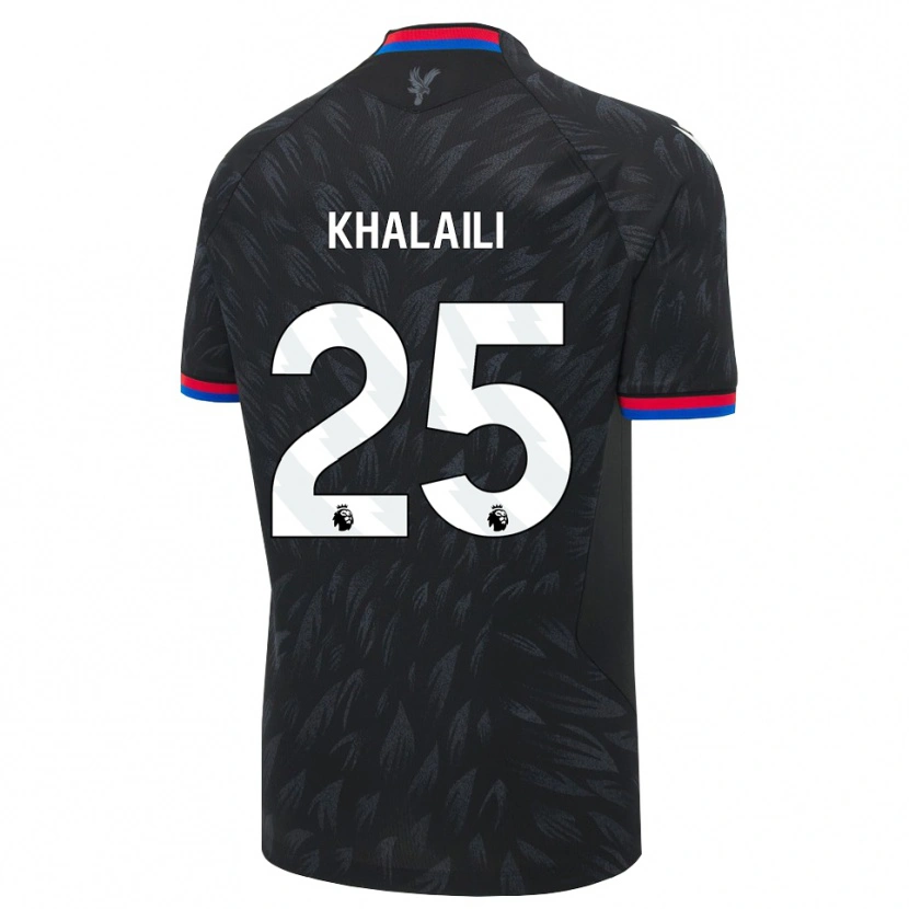 Danxen Børn Anan Khalaili #25 Sort Blå Rød Udebane Spillertrøjer 2026/27 Trøje T-Shirt