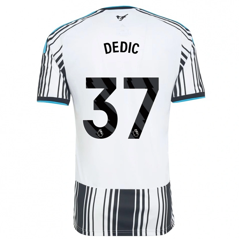 Danxen Mænd Amar Dedić #37 Himmelblå Sort Hvid Hjemmebane Spillertrøjer 2026/27 Trøje T-Shirt