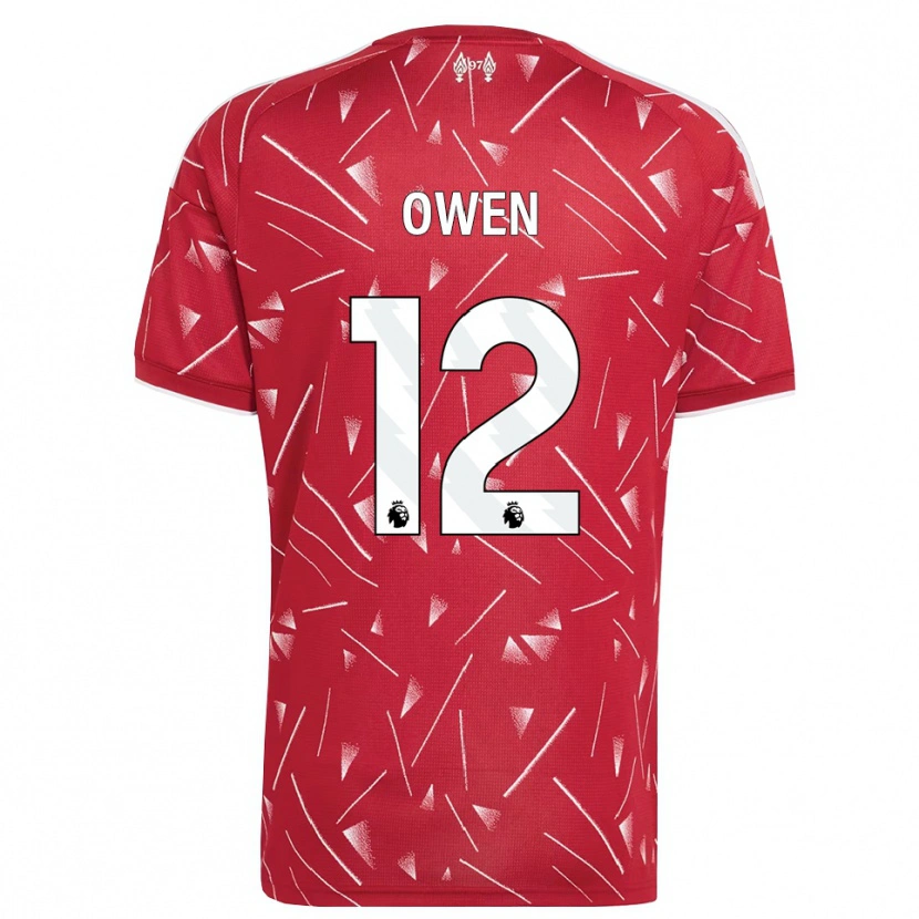 Danxen Mænd Harvey Owen #12 Hvid Rød Hjemmebane Spillertrøjer 2026/27 Trøje T-Shirt