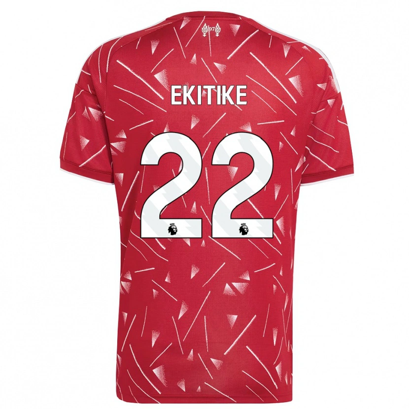 Danxen Mænd Hugo Ekitiké #22 Hvid Rød Hjemmebane Spillertrøjer 2026/27 Trøje T-Shirt