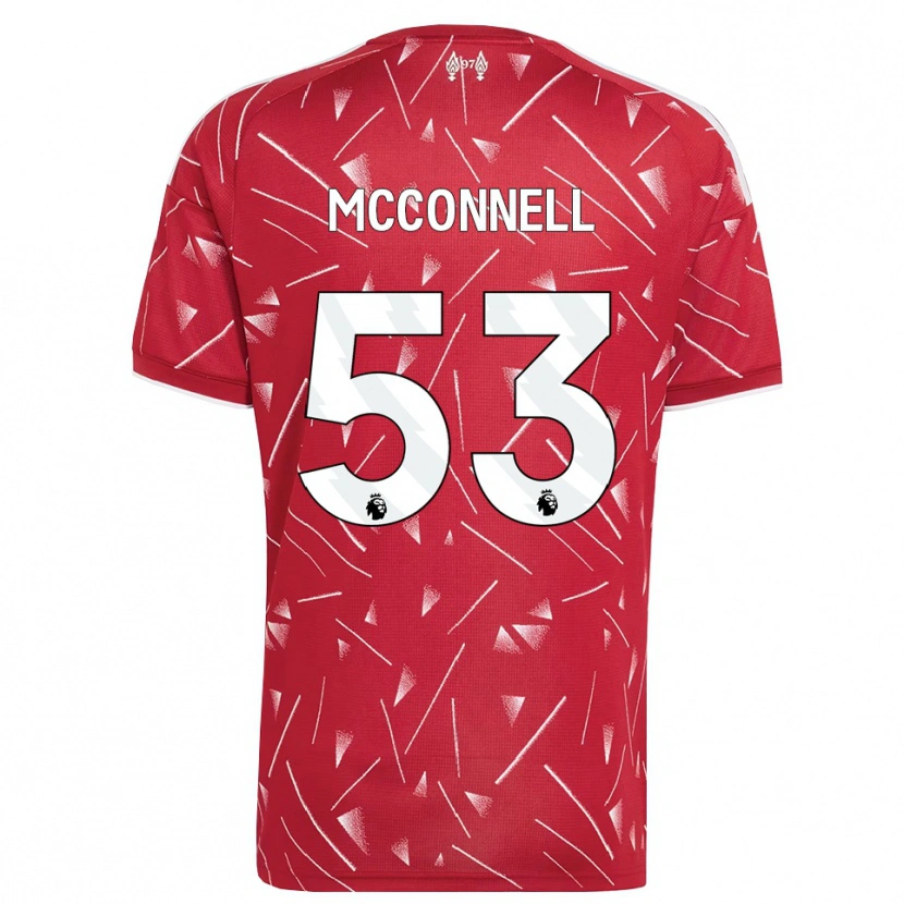 Danxen Mænd James Mcconnell #53 Hvid Rød Hjemmebane Spillertrøjer 2026/27 Trøje T-Shirt