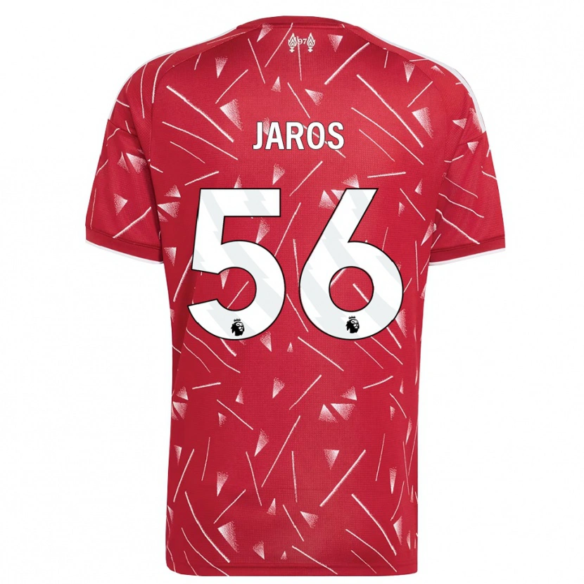 Danxen Mænd Vitezslav Jaros #56 Hvid Rød Hjemmebane Spillertrøjer 2026/27 Trøje T-Shirt