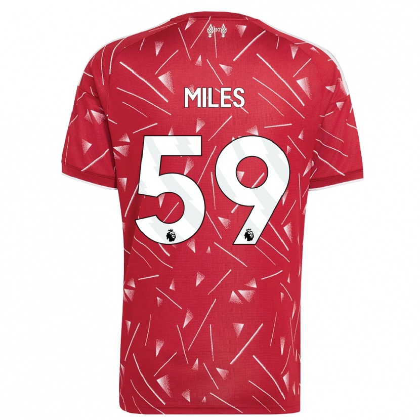 Danxen Mænd Terence Miles #59 Hvid Rød Hjemmebane Spillertrøjer 2026/27 Trøje T-Shirt