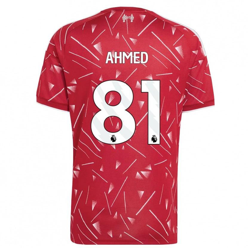 Danxen Mænd Karim Ahmed #81 Hvid Rød Hjemmebane Spillertrøjer 2026/27 Trøje T-Shirt