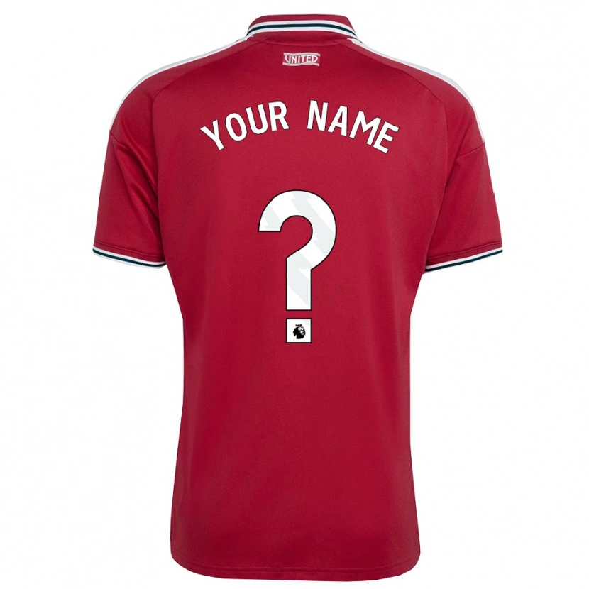 Danxen Mænd Dit Navn #0 Rød Gul Hvid Hjemmebane Spillertrøjer 2026/27 Trøje T-Shirt
