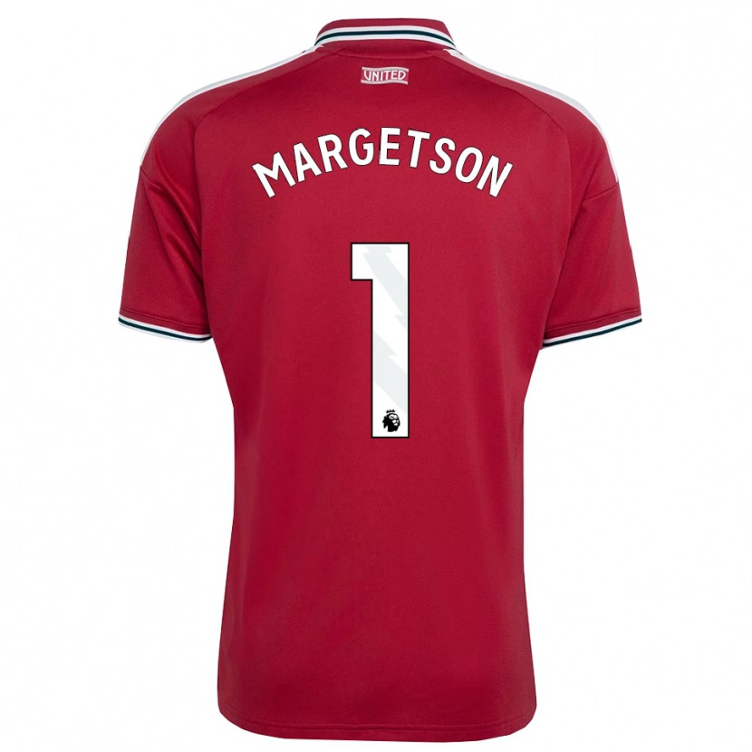 Danxen Mænd Kit Margetson #1 Rød Gul Hvid Hjemmebane Spillertrøjer 2026/27 Trøje T-Shirt