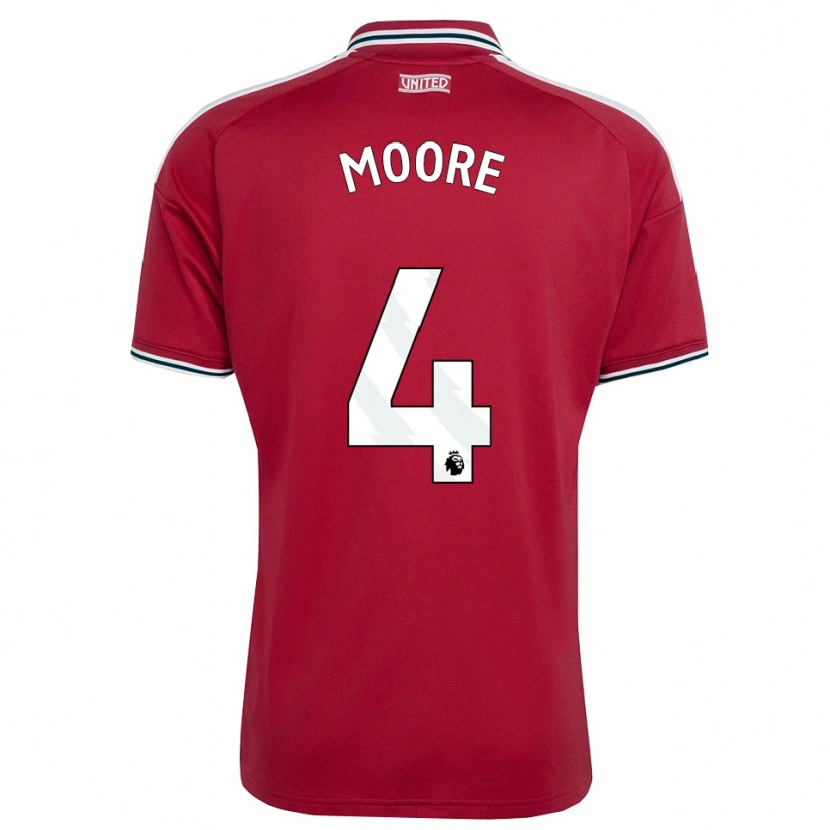 Danxen Mænd Jade Moore #4 Rød Gul Hvid Hjemmebane Spillertrøjer 2026/27 Trøje T-Shirt