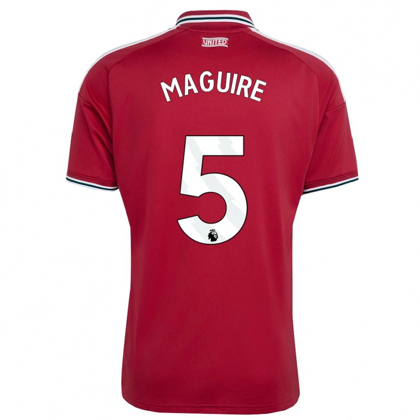 Danxen Mænd Harry Maguire #5 Rød Gul Hvid Hjemmebane Spillertrøjer 2026/27 Trøje T-Shirt