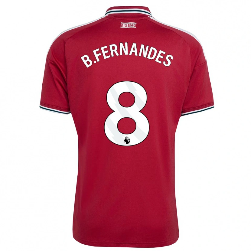 Danxen Mænd Bruno Fernandes #8 Rød Gul Hvid Hjemmebane Spillertrøjer 2026/27 Trøje T-Shirt
