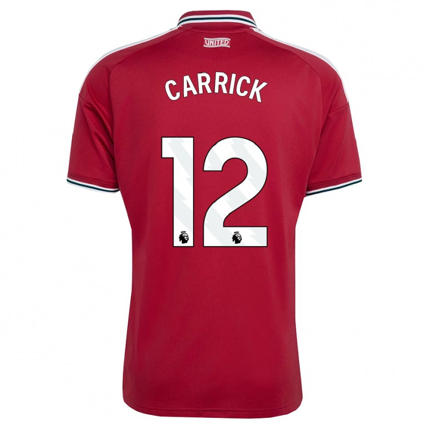 Danxen Mænd Jacey Carrick #12 Rød Gul Hvid Hjemmebane Spillertrøjer 2026/27 Trøje T-Shirt