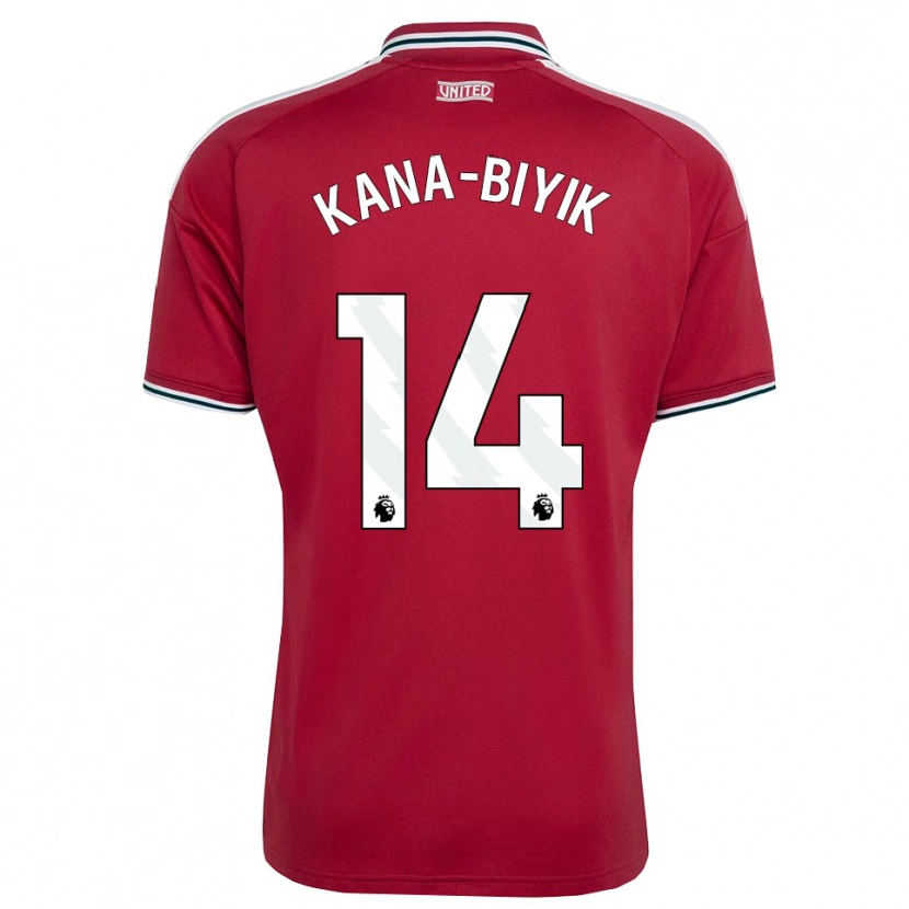 Danxen Mænd Enzo Kana-Biyik #14 Rød Gul Hvid Hjemmebane Spillertrøjer 2026/27 Trøje T-Shirt