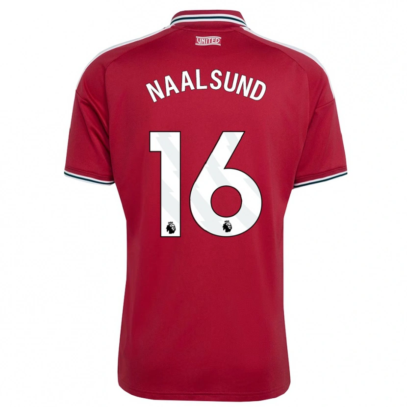 Danxen Mænd Lisa Naalsund #16 Rød Gul Hvid Hjemmebane Spillertrøjer 2026/27 Trøje T-Shirt