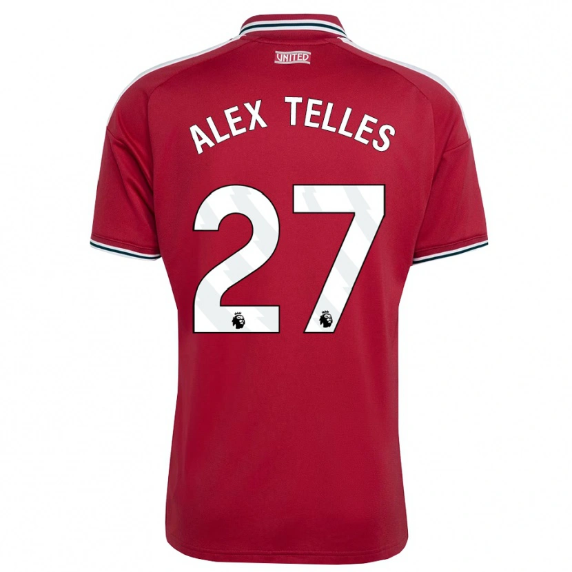 Danxen Mænd Alex Nicolao Telles #27 Rød Gul Hvid Hjemmebane Spillertrøjer 2026/27 Trøje T-Shirt