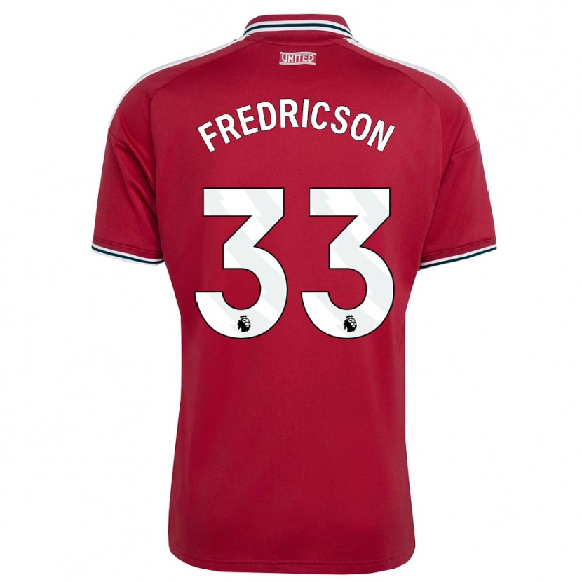 Danxen Mænd Tyler Fredricson #33 Rød Gul Hvid Hjemmebane Spillertrøjer 2026/27 Trøje T-Shirt