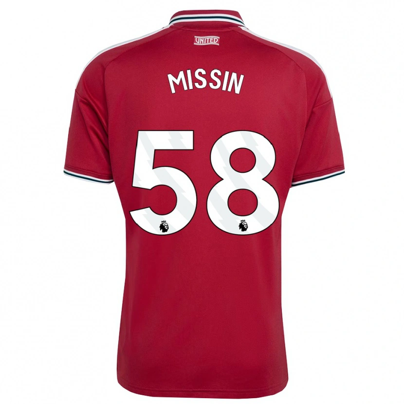 Danxen Mænd Ashton Missin #58 Rød Gul Hvid Hjemmebane Spillertrøjer 2026/27 Trøje T-Shirt