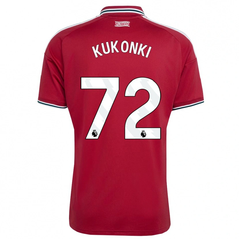 Danxen Mænd Godwill Kukonki #72 Rød Gul Hvid Hjemmebane Spillertrøjer 2026/27 Trøje T-Shirt