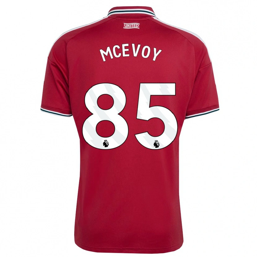 Danxen Mænd Jay Mcevoy #85 Rød Gul Hvid Hjemmebane Spillertrøjer 2026/27 Trøje T-Shirt