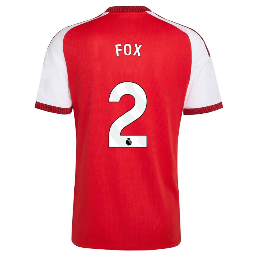 Danxen Mænd Emily Fox #2 Rød Hvid Sort Hjemmebane Spillertrøjer 2026/27 Trøje T-Shirt