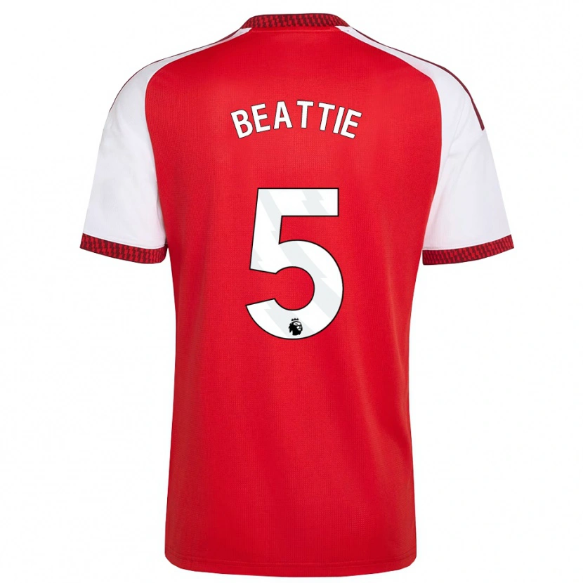 Danxen Mænd Jen Beattie #5 Rød Hvid Sort Hjemmebane Spillertrøjer 2026/27 Trøje T-Shirt