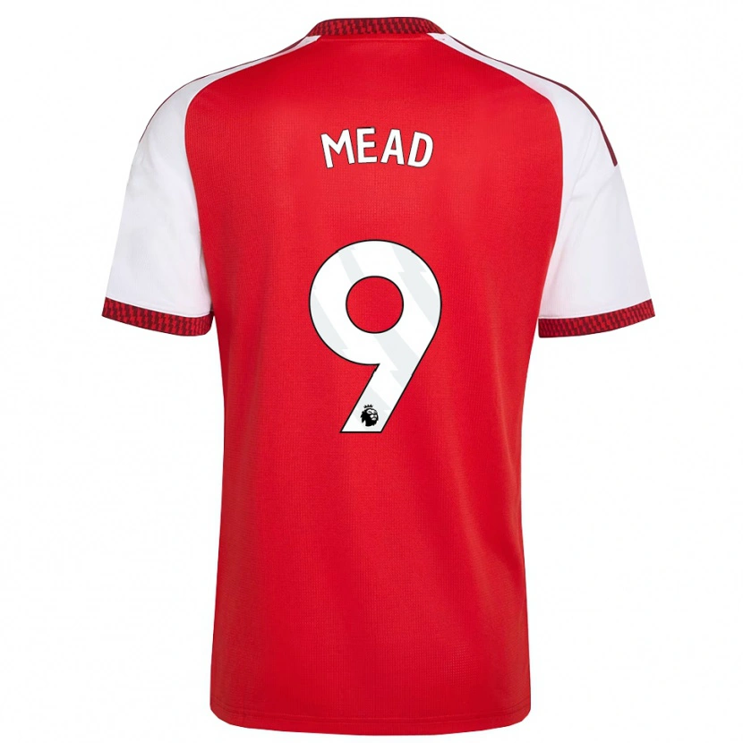 Danxen Mænd Beth Mead #9 Rød Hvid Sort Hjemmebane Spillertrøjer 2026/27 Trøje T-Shirt