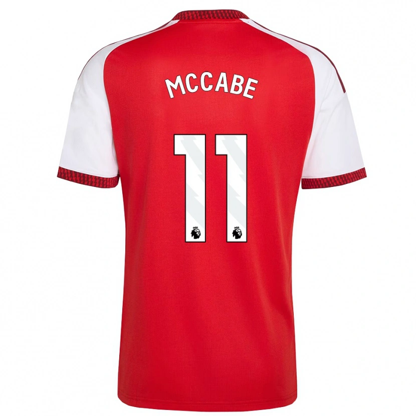 Danxen Mænd Katie Mccabe #11 Rød Hvid Sort Hjemmebane Spillertrøjer 2026/27 Trøje T-Shirt