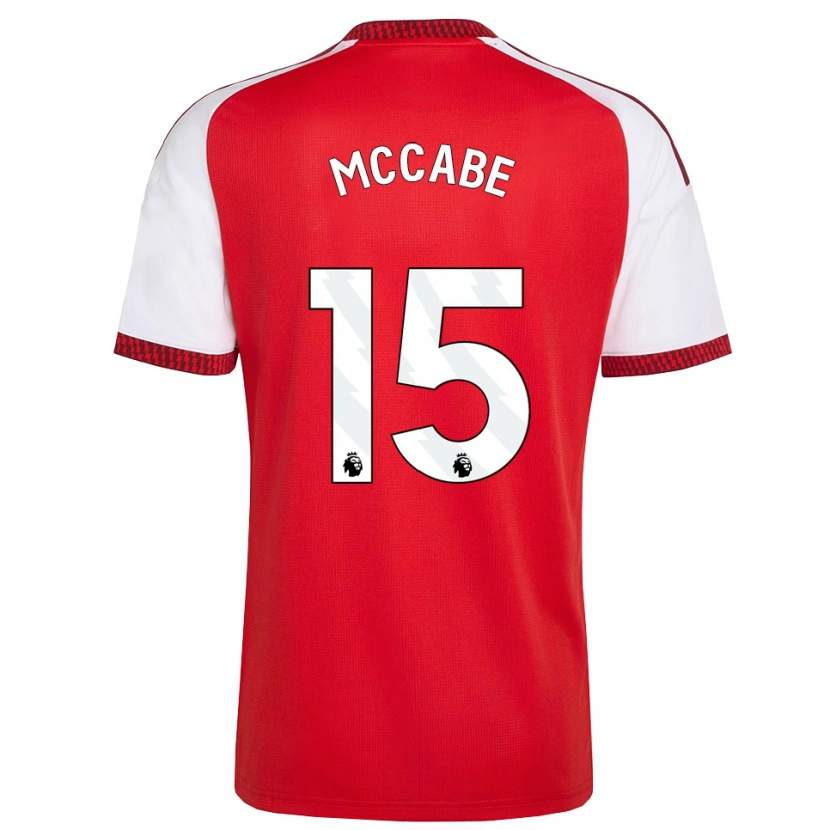 Danxen Mænd Katie Mccabe #15 Rød Hvid Sort Hjemmebane Spillertrøjer 2026/27 Trøje T-Shirt