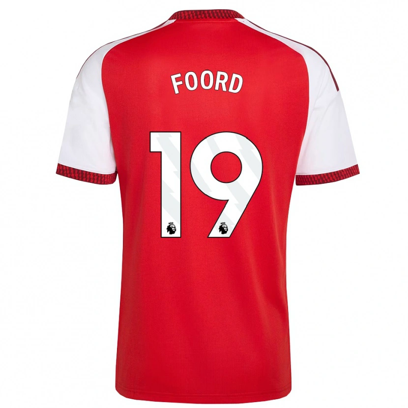 Danxen Mænd Caitlin Foord #19 Rød Hvid Sort Hjemmebane Spillertrøjer 2026/27 Trøje T-Shirt