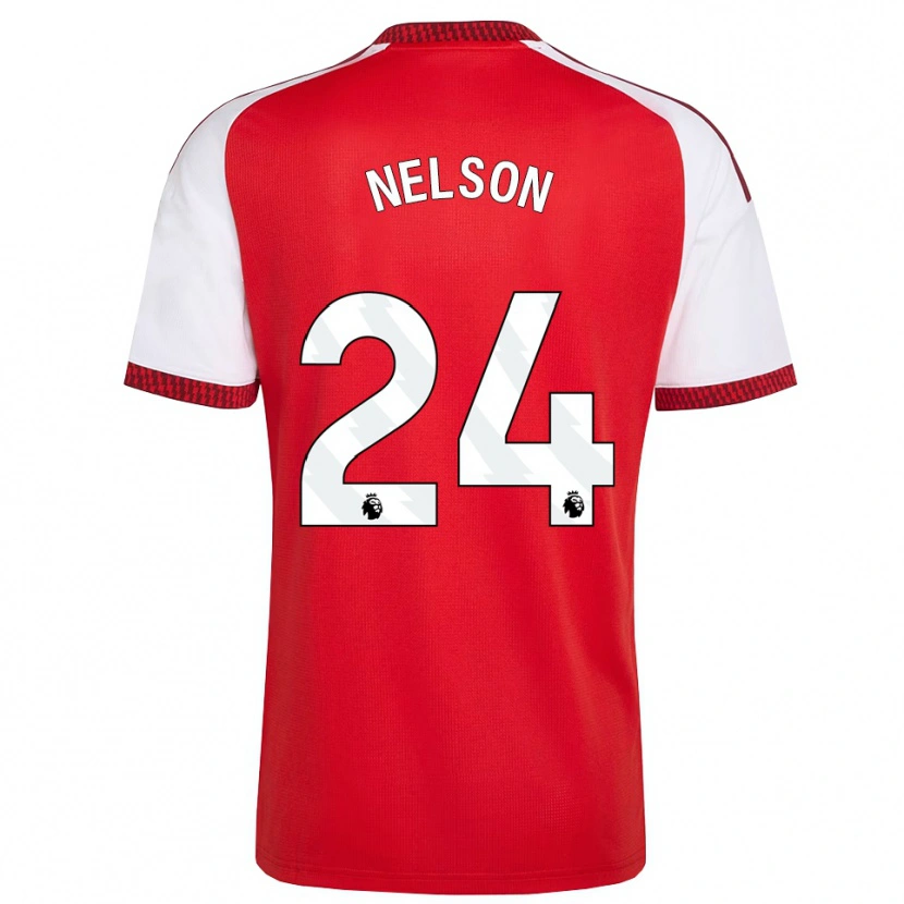 Danxen Mænd Reiss Nelson #24 Rød Hvid Sort Hjemmebane Spillertrøjer 2026/27 Trøje T-Shirt