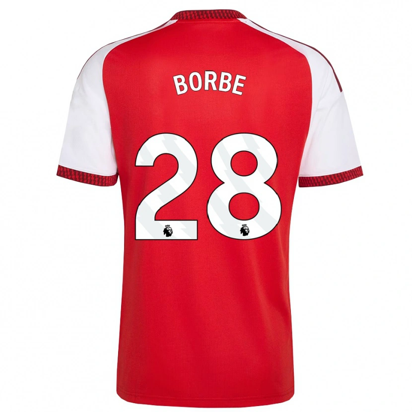 Danxen Mænd Anneke Borbe #28 Rød Hvid Sort Hjemmebane Spillertrøjer 2026/27 Trøje T-Shirt