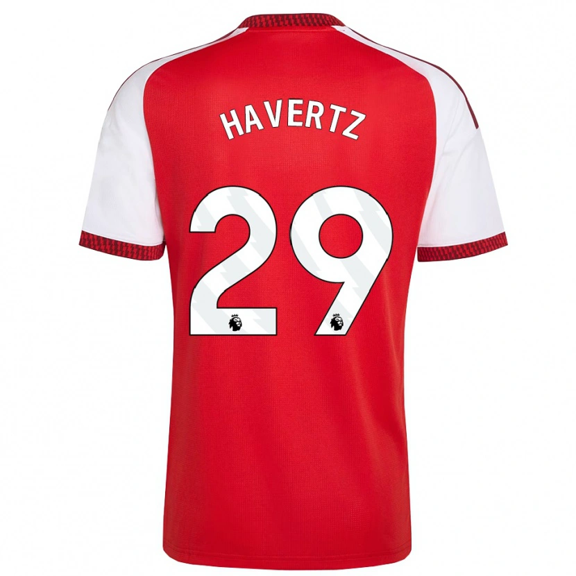 Danxen Mænd Kai Havertz #29 Rød Hvid Sort Hjemmebane Spillertrøjer 2026/27 Trøje T-Shirt