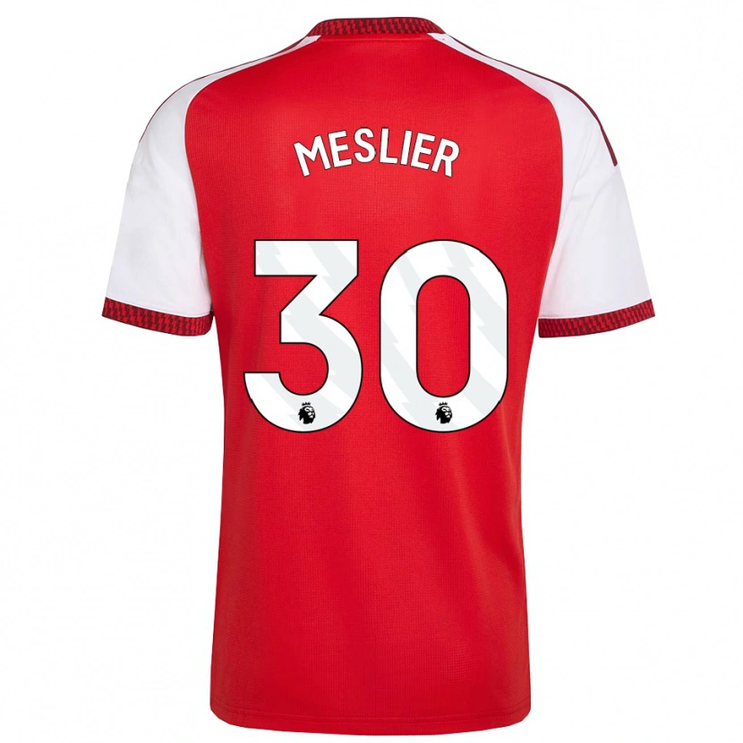Danxen Mænd Illan Meslier #30 Rød Hvid Sort Hjemmebane Spillertrøjer 2026/27 Trøje T-Shirt