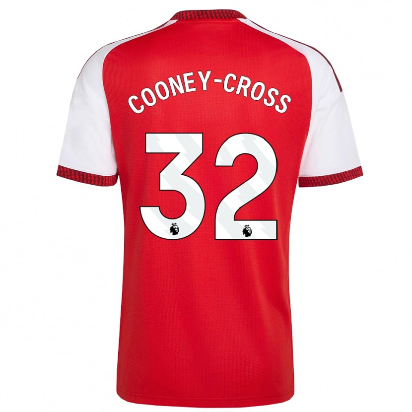 Danxen Mænd Kyra Cooney-Cross #32 Rød Hvid Sort Hjemmebane Spillertrøjer 2026/27 Trøje T-Shirt