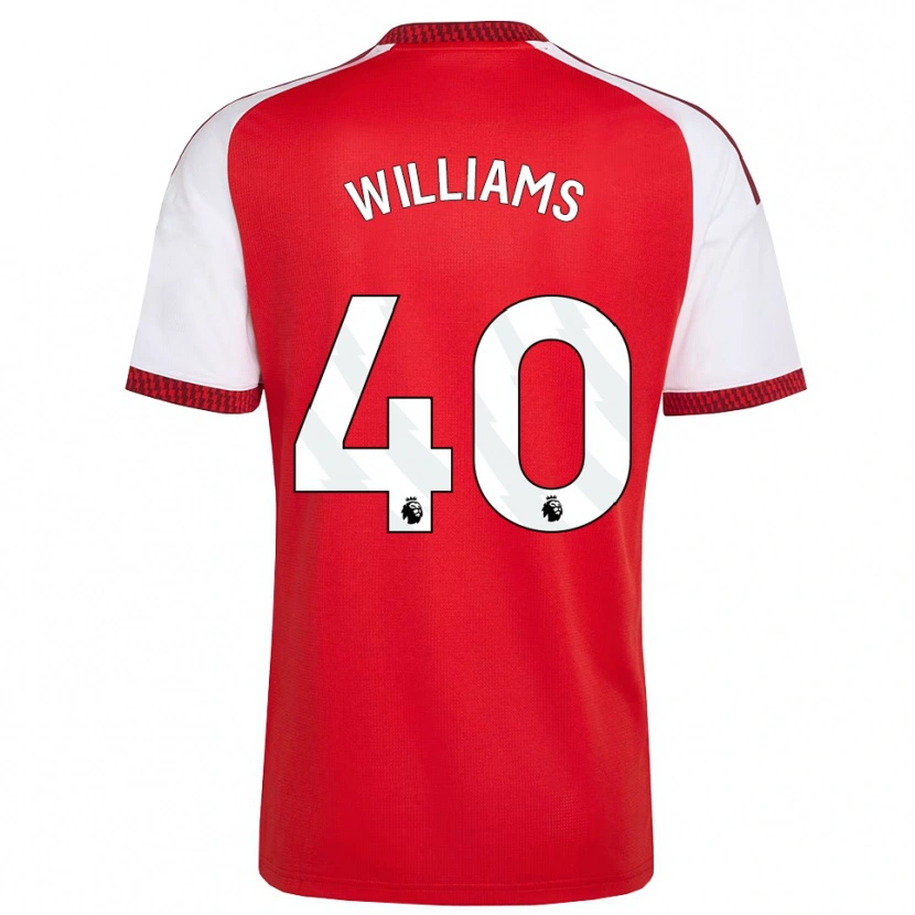 Danxen Mænd Naomi Williams #40 Rød Hvid Sort Hjemmebane Spillertrøjer 2026/27 Trøje T-Shirt