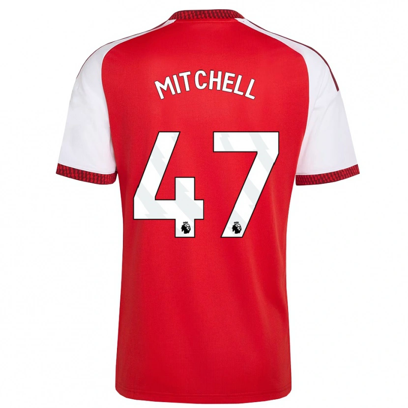 Danxen Mænd Remy Mitchell #47 Rød Hvid Sort Hjemmebane Spillertrøjer 2026/27 Trøje T-Shirt