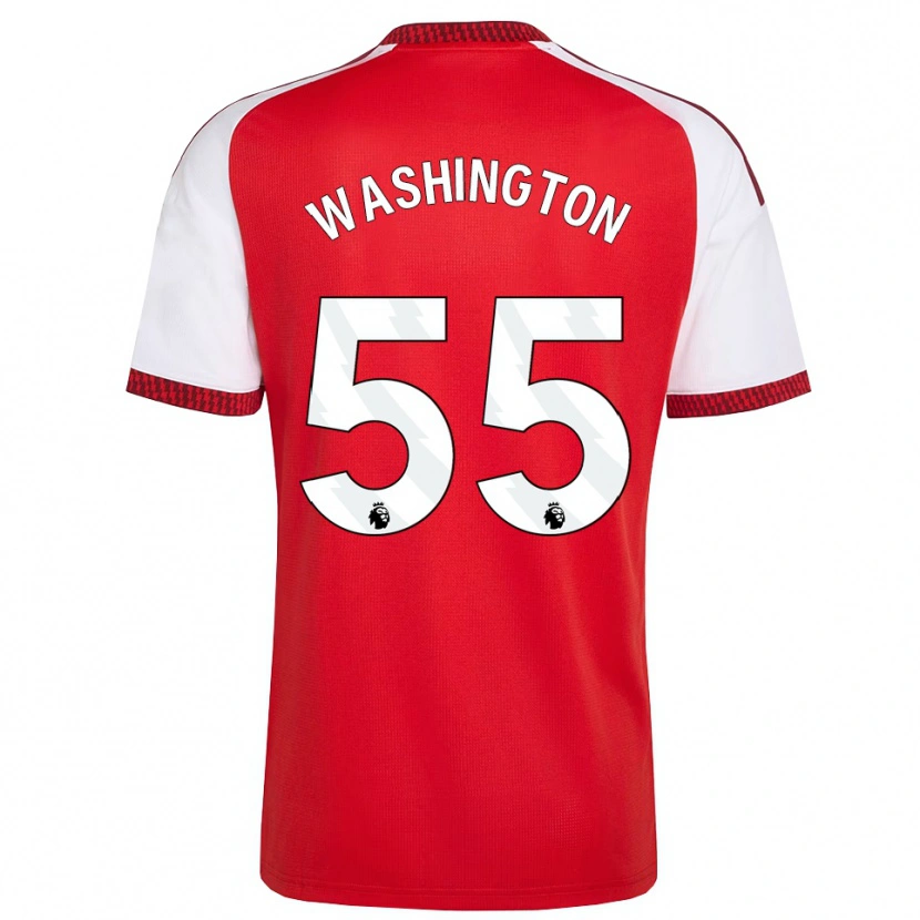 Danxen Mænd Marcell Washington #55 Rød Hvid Sort Hjemmebane Spillertrøjer 2026/27 Trøje T-Shirt