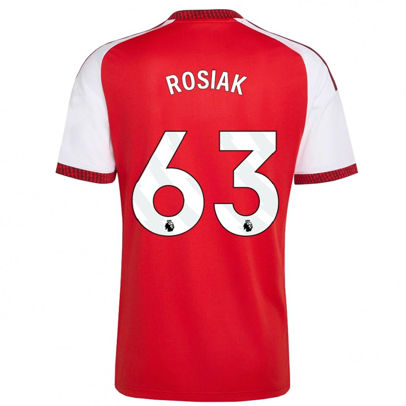 Danxen Mænd Michal Rosiak #63 Rød Hvid Sort Hjemmebane Spillertrøjer 2026/27 Trøje T-Shirt