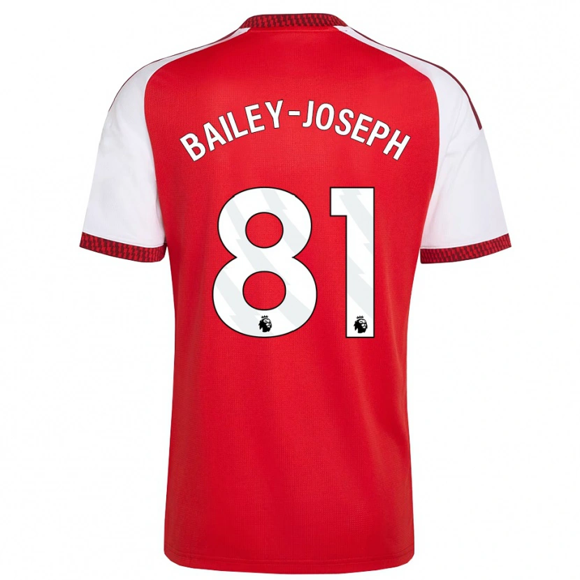 Danxen Mænd Brando Bailey-Joseph #81 Rød Hvid Sort Hjemmebane Spillertrøjer 2026/27 Trøje T-Shirt