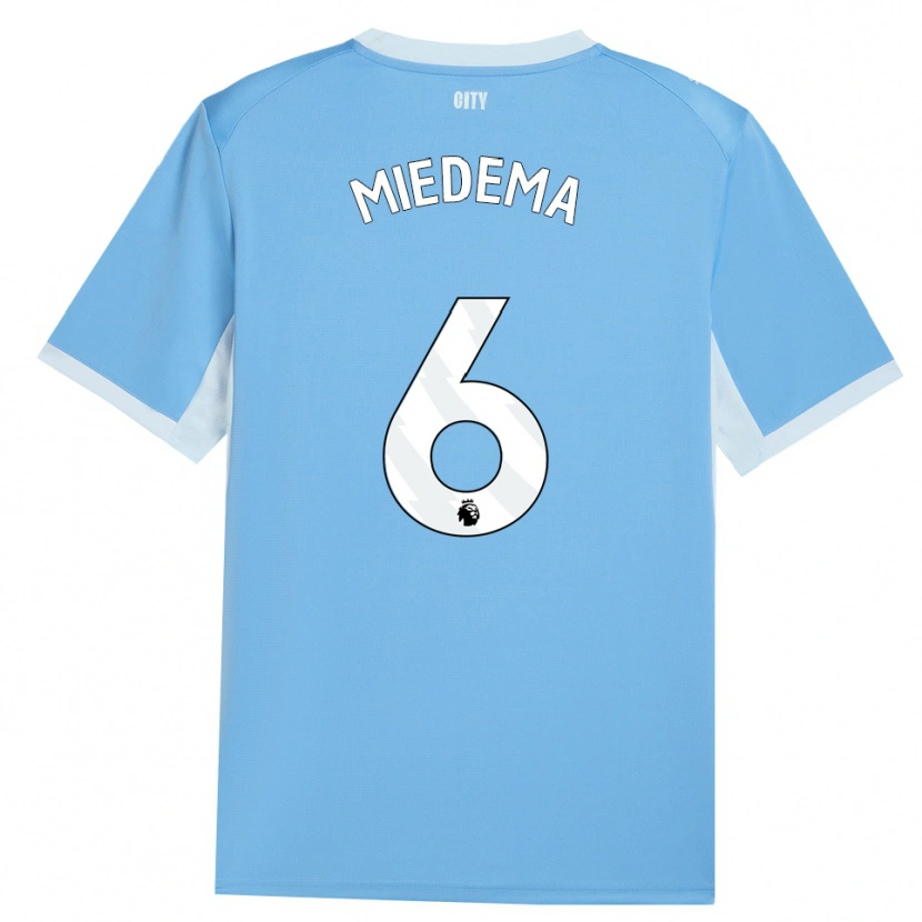 Danxen Mænd Vivianne Miedema #6 Lyshimmelblå Hvid Hjemmebane Spillertrøjer 2026/27 Trøje T-Shirt