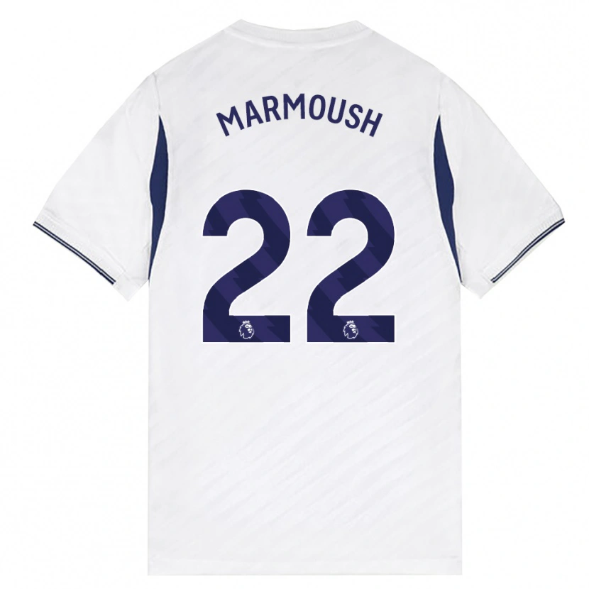 Danxen Mænd Omar Marmoush #22 Hvid Rød Lilla Hjemmebane Spillertrøjer 2026/27 Trøje T-Shirt