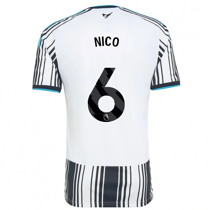 Danxen Mænd Nico González #6 Himmelblå Sort Hvid Hjemmebane Spillertrøjer 2026/27 Trøje T-Shirt