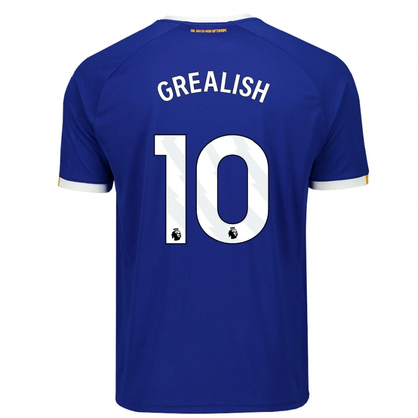 Danxen Mænd Jack Grealish #10 Blå Hvid Gul Hjemmebane Spillertrøjer 2026/27 Trøje T-Shirt