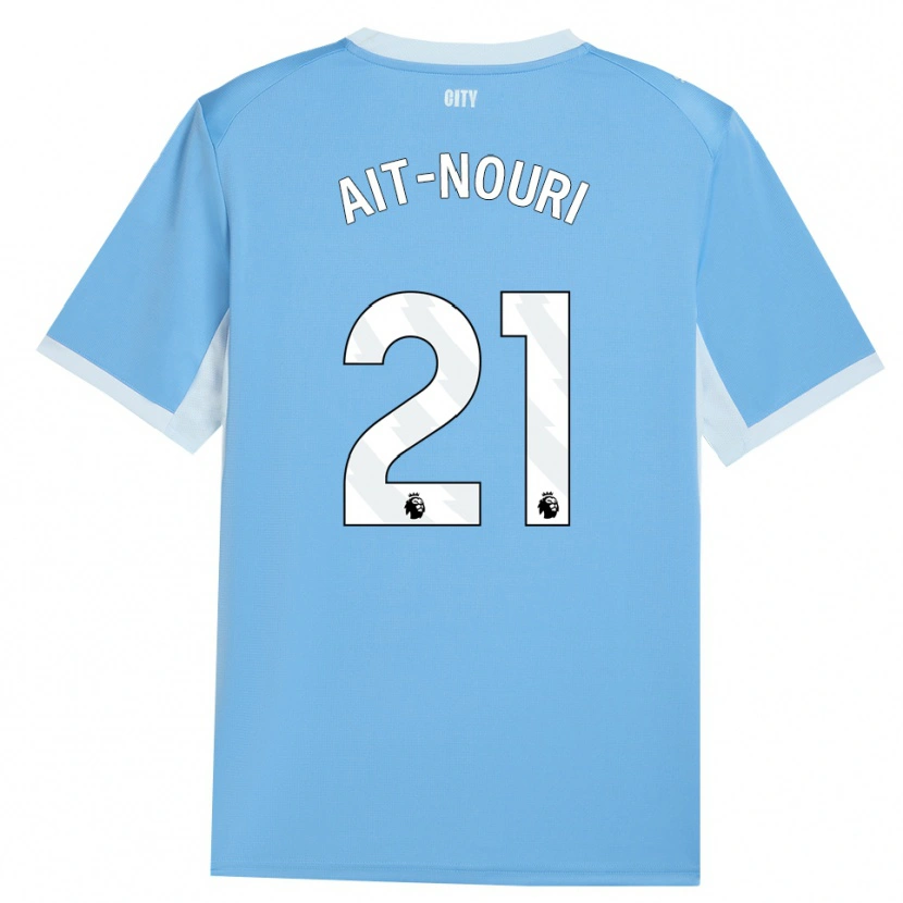 Danxen Mænd Rayan Aït-Nouri #21 Lyshimmelblå Hvid Hjemmebane Spillertrøjer 2026/27 Trøje T-Shirt