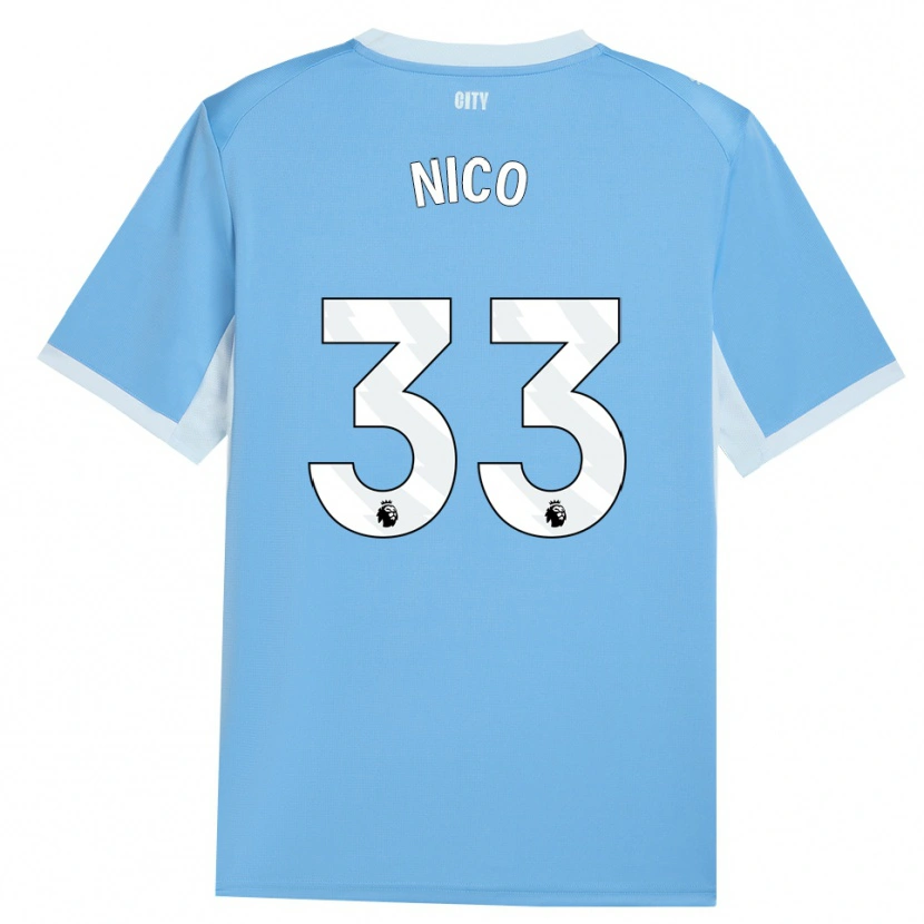 Danxen Mænd Nico O'reilly #33 Lyshimmelblå Hvid Hjemmebane Spillertrøjer 2026/27 Trøje T-Shirt