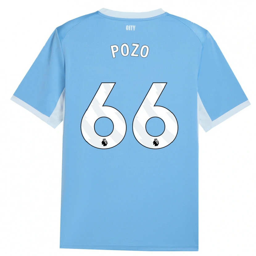 Danxen Mænd Iker Pozo #66 Lyshimmelblå Hvid Hjemmebane Spillertrøjer 2026/27 Trøje T-Shirt