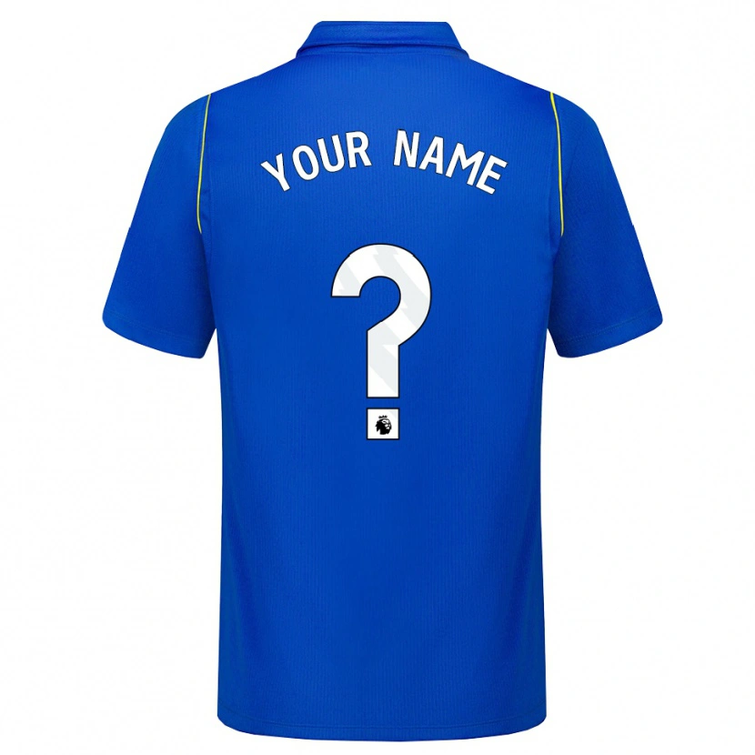 Danxen Mænd Dit Navn #0 Blå Gul Hjemmebane Spillertrøjer 2026/27 Trøje T-Shirt