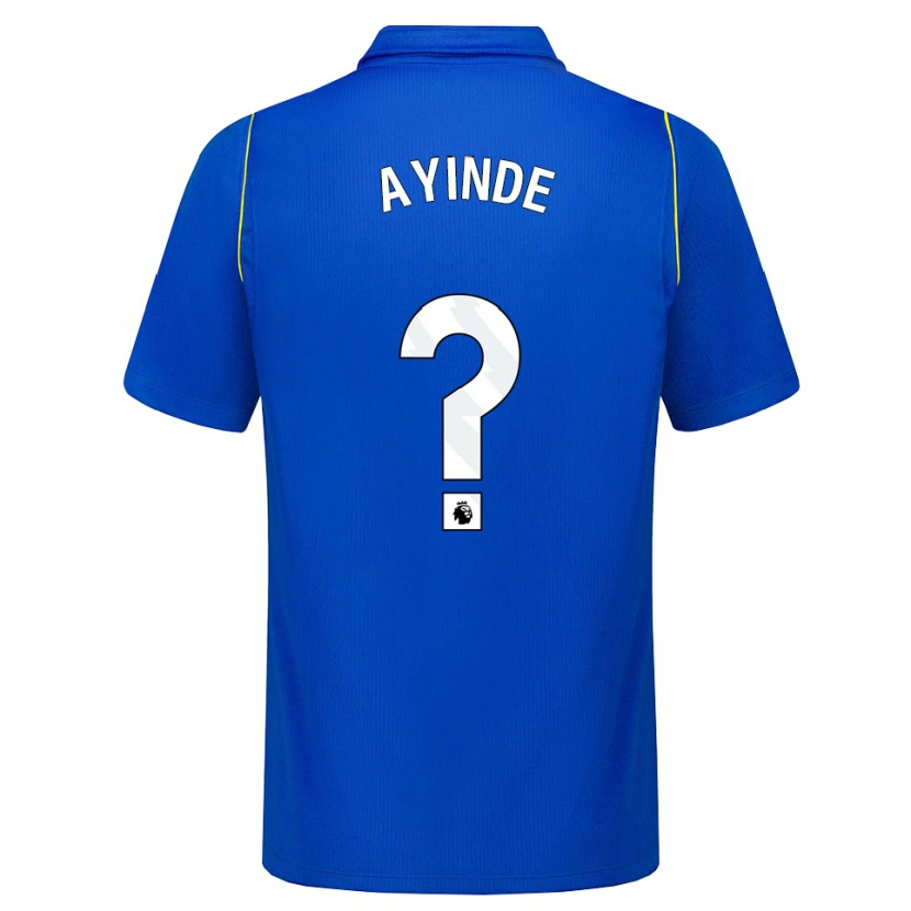 Danxen Mænd Emmanuel Ayinde #0 Blå Gul Hjemmebane Spillertrøjer 2026/27 Trøje T-Shirt