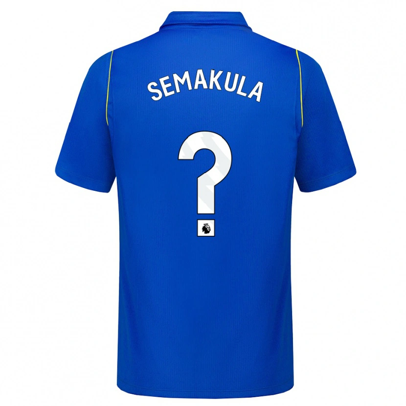 Danxen Mænd Eliah Semakula #0 Blå Gul Hjemmebane Spillertrøjer 2026/27 Trøje T-Shirt