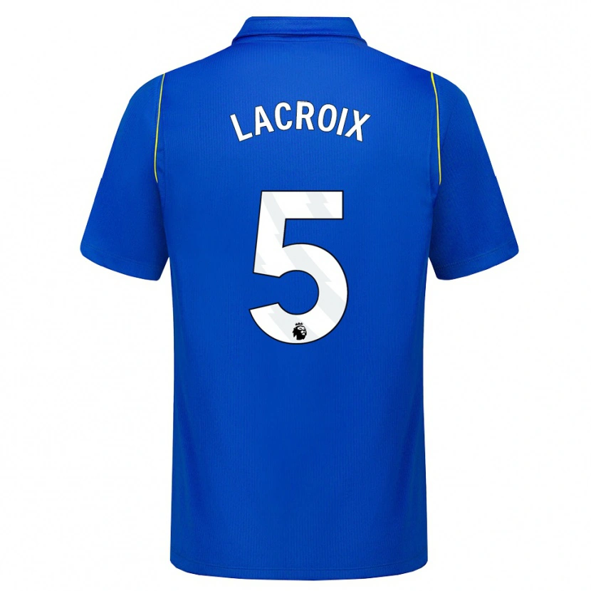 Danxen Mænd Maxence Lacroix #5 Blå Gul Hjemmebane Spillertrøjer 2026/27 Trøje T-Shirt