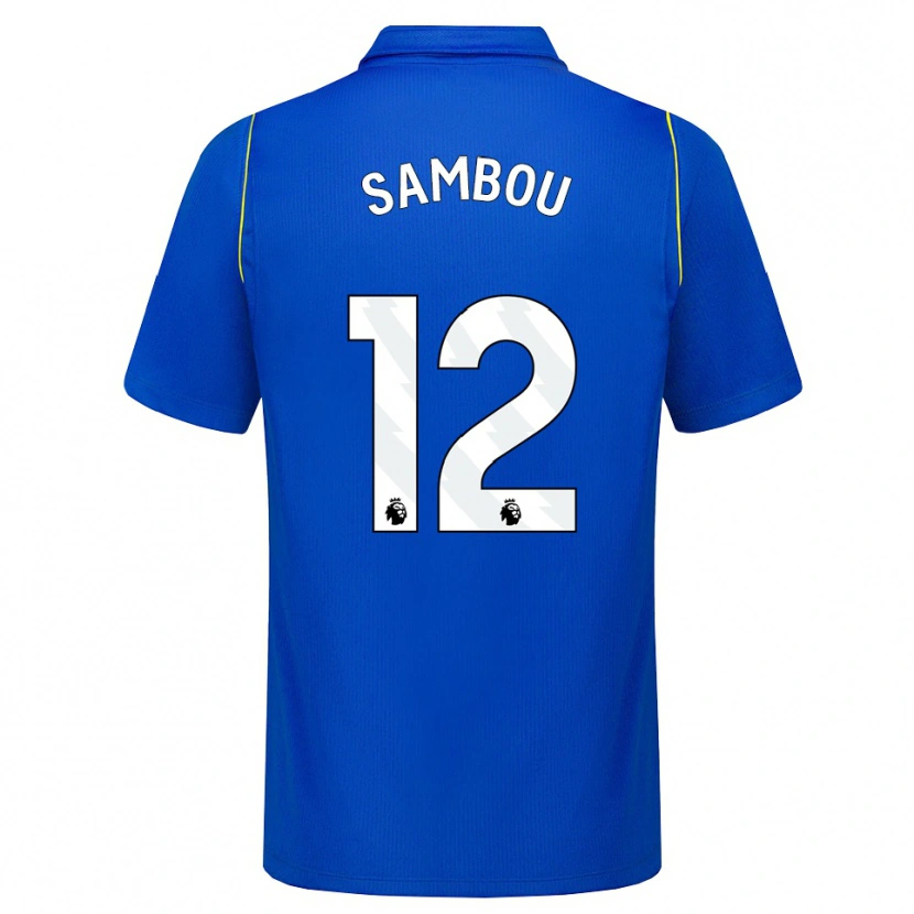 Danxen Mænd Gabriel Sambou #12 Blå Gul Hjemmebane Spillertrøjer 2026/27 Trøje T-Shirt