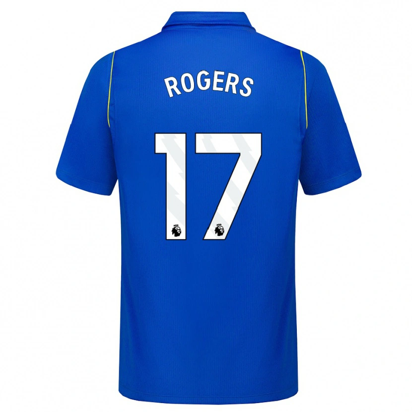 Danxen Mænd Morgan Rogers #17 Blå Gul Hjemmebane Spillertrøjer 2026/27 Trøje T-Shirt
